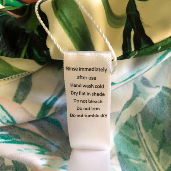 Andie NWT Waikiki Coverup Ruched Gathering Halter Bandeau Dress Tropical Prt XS - Picture 11 of 14